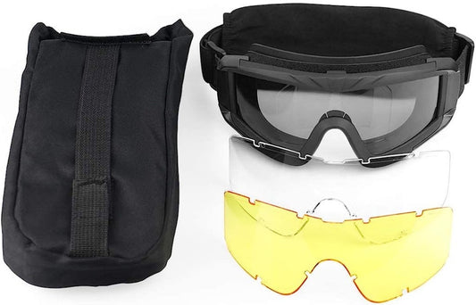 Lunettes de protection tactiques – 3 verres interchangeables