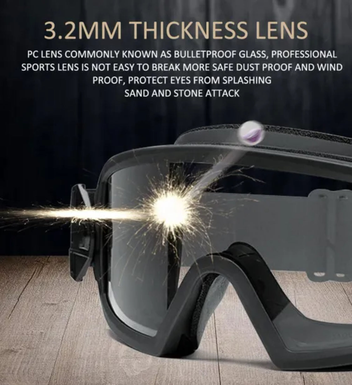 Lunettes de protection tactiques – 3 verres interchangeables